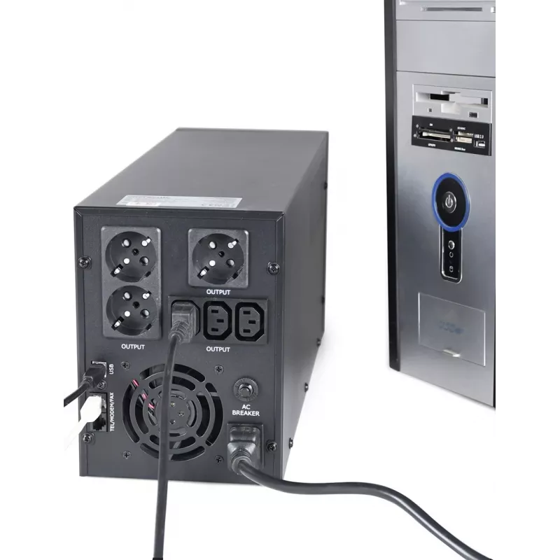 Gembird EG-UPS-036 uninterruptible power supply (UPS) Line-Interactive 3 kVA 1800 W 6 AC outlet(s)