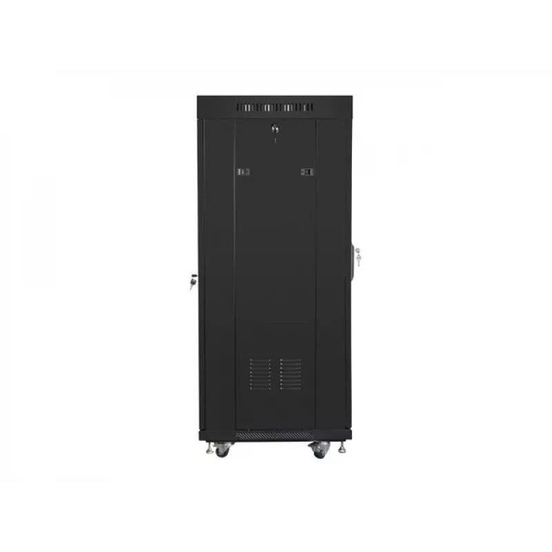 Freestanding rack LANBERG FF01-6627-12BL 19 inch 27U 600x600 mm glass door, 800 kg capacity