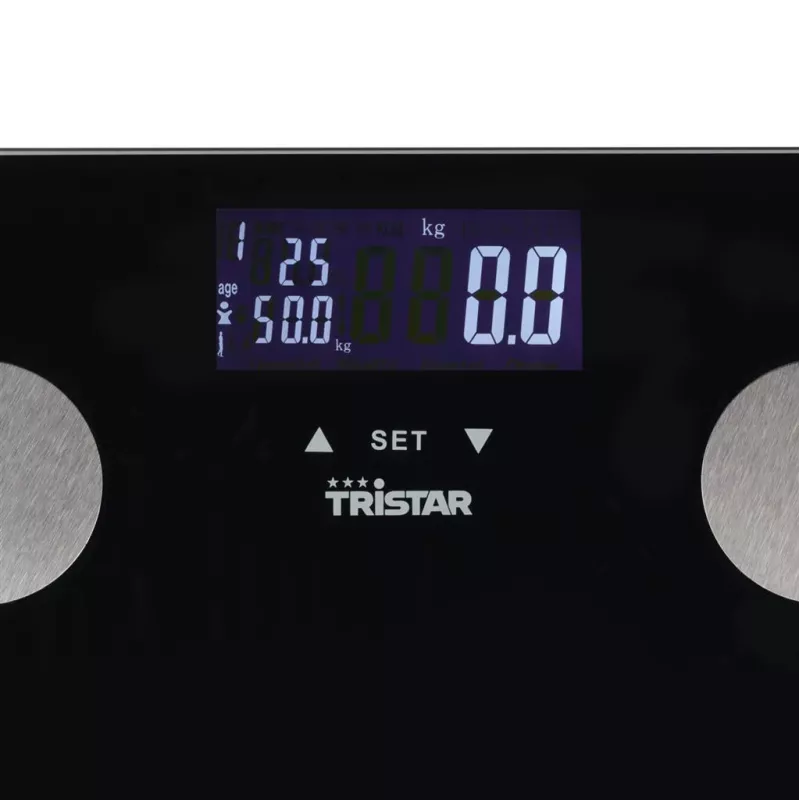 Personal Scale Tristar WG-2442 — digital bathroom scale, max 150 kg, 100 g accuracy, BMI, black