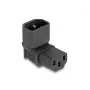 DeLOCK Netzadapter IEC 60320 C14 to C13 Plug Socket 10 A 90° Black 80472