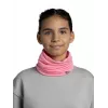 Multifunctional Kids Bandana Buff Merino Lightweight – solid rose pink, seamless merino wool headwear for children