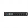 Power Extension Brennenstuhl 1951160400 1.8m 6 AC Outlets Indoor Black
