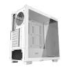 Computer case DarkFlash DS900G White — mid-tower, tempered glass, no fans