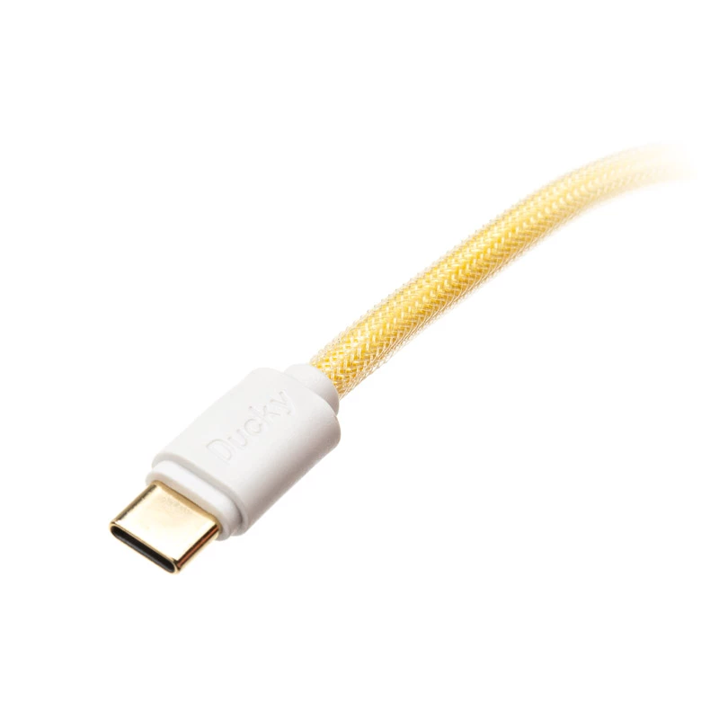 Ducky Premicord Afterglow Coiled Cable, USB Type-C to Type-A - 1.8m