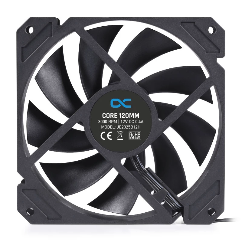 Fan Alphacool 12 cm 3000 RPM 7.83 mmH2O Dual ball bearing Black 120x120x25 mm