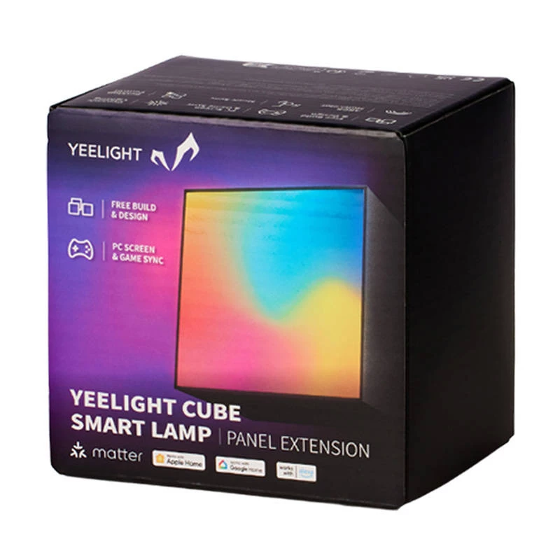 Smart table lamp Yeelight Cube Black — Wi‑Fi/Bluetooth, Multicolour, 75×75×75 mm, 100–240V