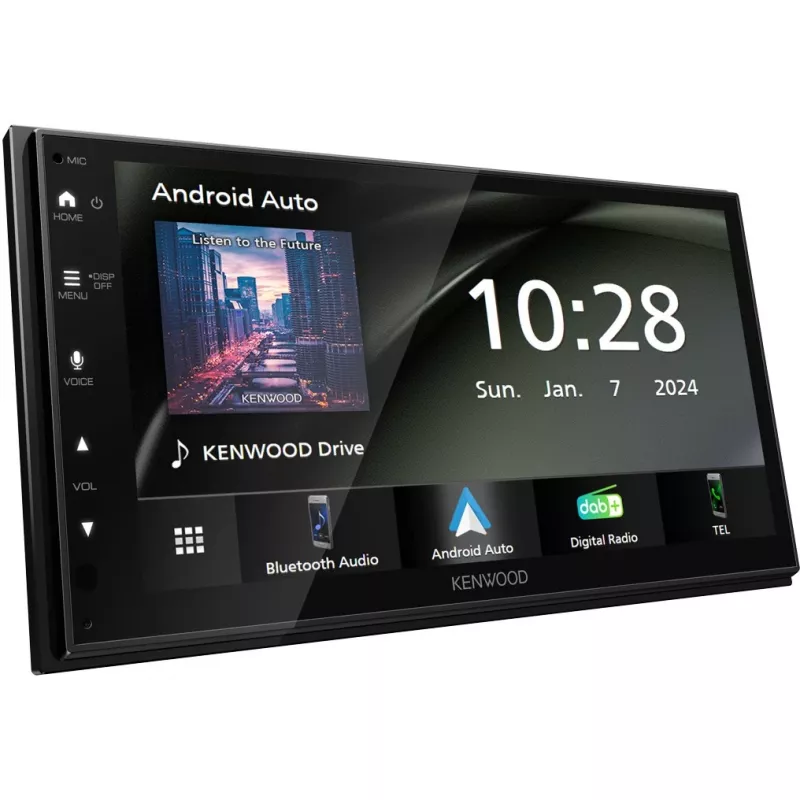 Kenwood double-DIN moniceiver Android Auto, Apple CarPlay, DAB+ tuner, connection for rear view came
