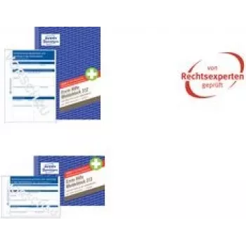 First Aid Report Pad AVERY A5 50 sheets — incident record pad for medical and safety documentation