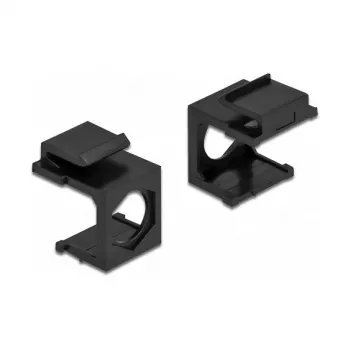 Keystone cover DeLOCK 86739 black 9.7 mm hole 4 pieces