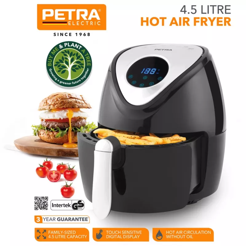 Hot air fryer Petra PT4221VDEEU7 4.5L, countertop electric fryer with 4.5‑liter capacity