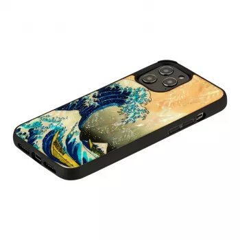 Protective phone case iKins for Apple iPhone 12 Pro Max with Great Wave design