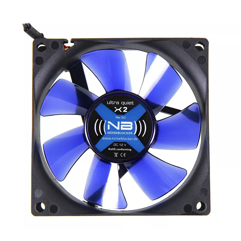 Fan Noiseblocker BlackSilentFan X2 8 cm 1800 RPM 45 m³/h Black