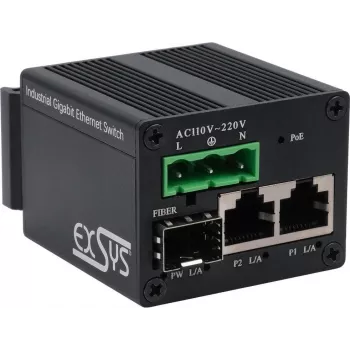 Network switch Exsys EX-62010POE-SFP PoE+ unmanaged 1 Gbps with 2 SFP ports