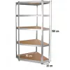 Garden tool storage rack top e shop Rack GC9030 — Galvanized steel & MDF, 900x300x1800 mm, freestanding/wall-mounted, 875 kg capacity
