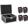 LED battery-powered lighting set EUROLITE AKKU UP-4 Entry QCL Spot 4x — compact rechargeable spot fixtures