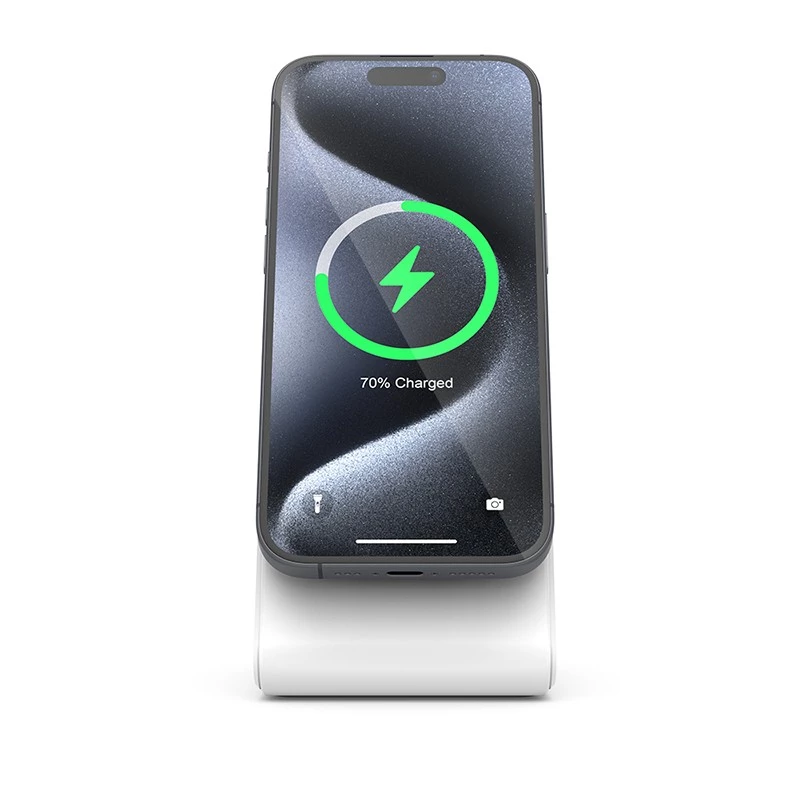 Wireless charger Crong CRG-MSS-WHT 10W fast charging for Qi-compatible devices