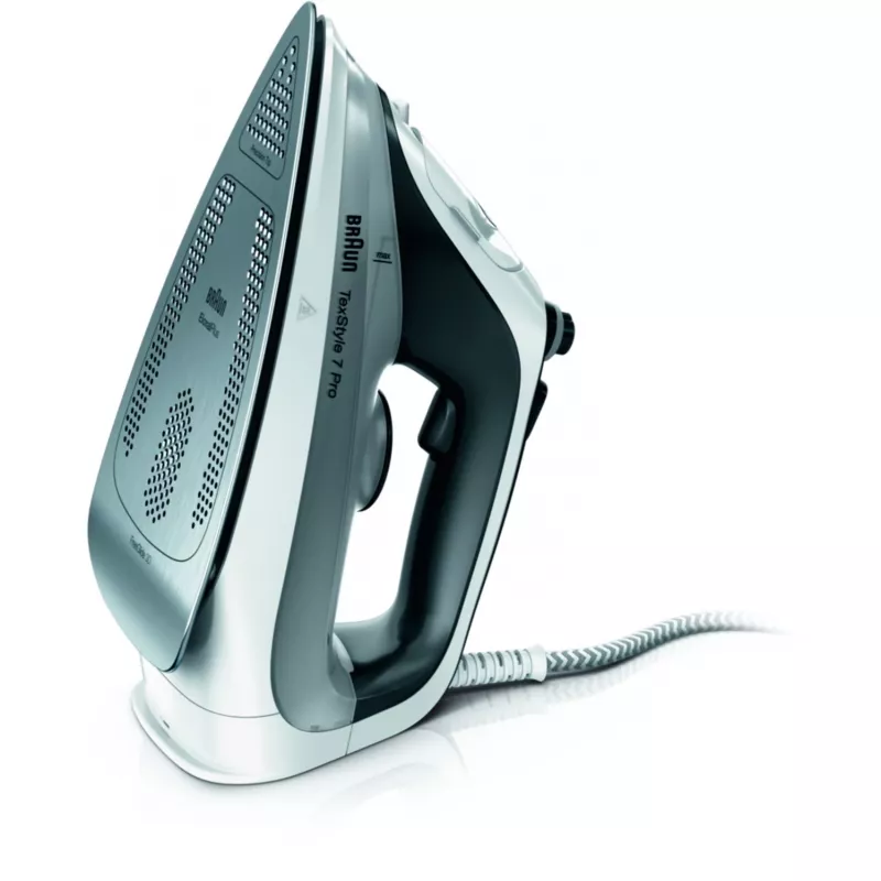 Braun TexStyle 7 Pro SI7149WB Dry & Steam iron EloxalPlus soleplate 2900 W Black, White