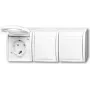 Busch Jaeger 2300/3 EBW-54 Socket Outlet CEE 7/3 White (2084-0-0724)