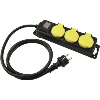 Power strip EUROLITE 30240117 — 3-socket, IP44 rated, 3 m cable