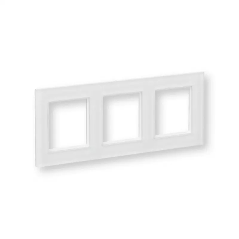 eQ-3 Homematic IP 162147A1 Glass Frame, 3-Gang, White