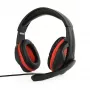 Wired gaming headset GEMBIRD GHS-03 — 20–20000 Hz, 2 m cable, 250 g, black/red
