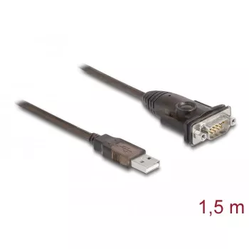 DeLOCK Adapter USB 2.0 Type-A to Serial RS-232 D-Sub 9 pin male 1.5m