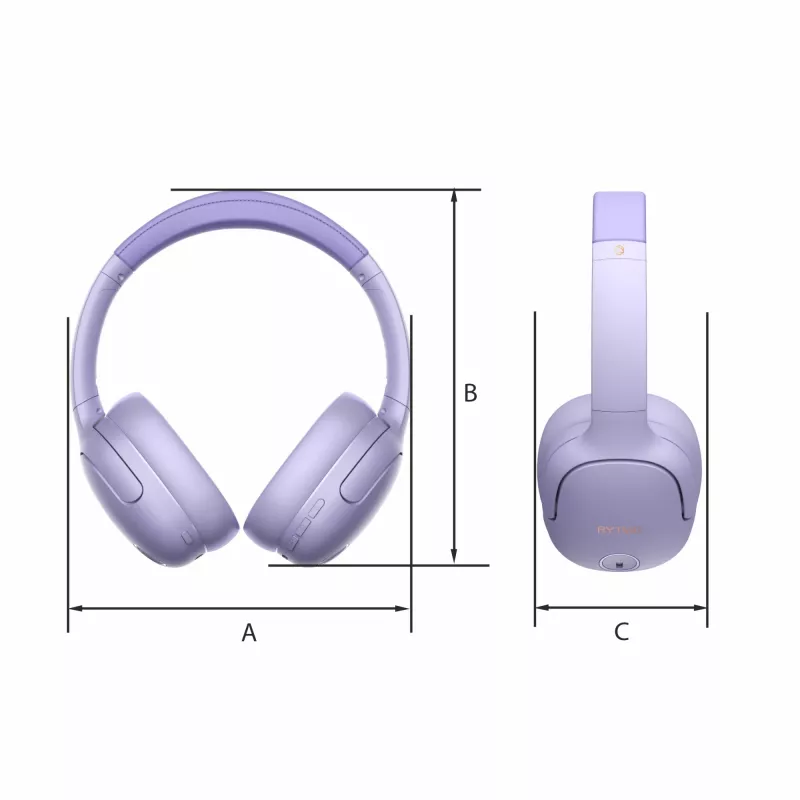 Headphones MANTA HDP1001PU Rytmo Elegance Purple over-ear wired, model HDP1001PU