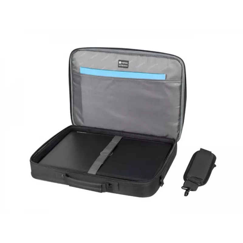 Briefcase NATEC Boxer Lite 39.6 cm (15.6 inch) – polyester, 2 compartments, shoulder strap, 410×305×65 mm, 750 g