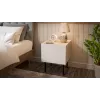 Cama Bedside table, 2 pcs, FELLINI, 40x41x60, cashmere + oiled oak top