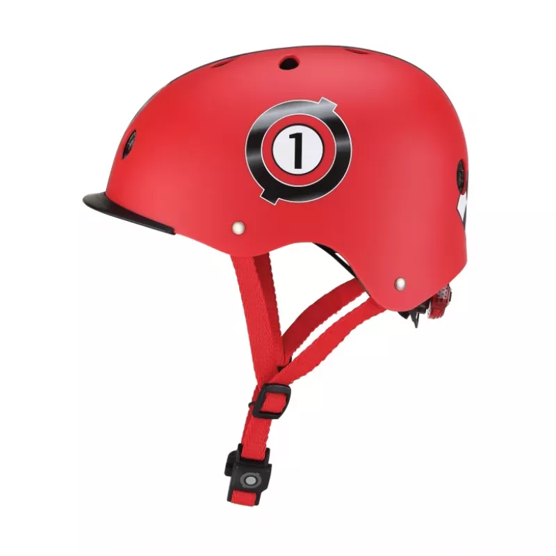 Protective Helmet GLOBBER Elite Lights XS/S 48–53 cm Red
