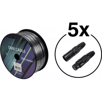 DMX cable set EUROLITE 20000429 — 2×0.22 mm² conductors, 100 m reel
