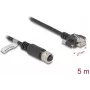 Network Cable DeLOCK M12 Cable D-coded 4 pin female to RJ45 plug Cat5e 5m Black