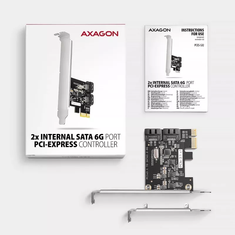 Axagon PCES-SJ2 interface cards/adapter Internal SATA