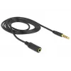 Audio Cable 3.5mm Male to Female DeLOCK 84666 Black 1m