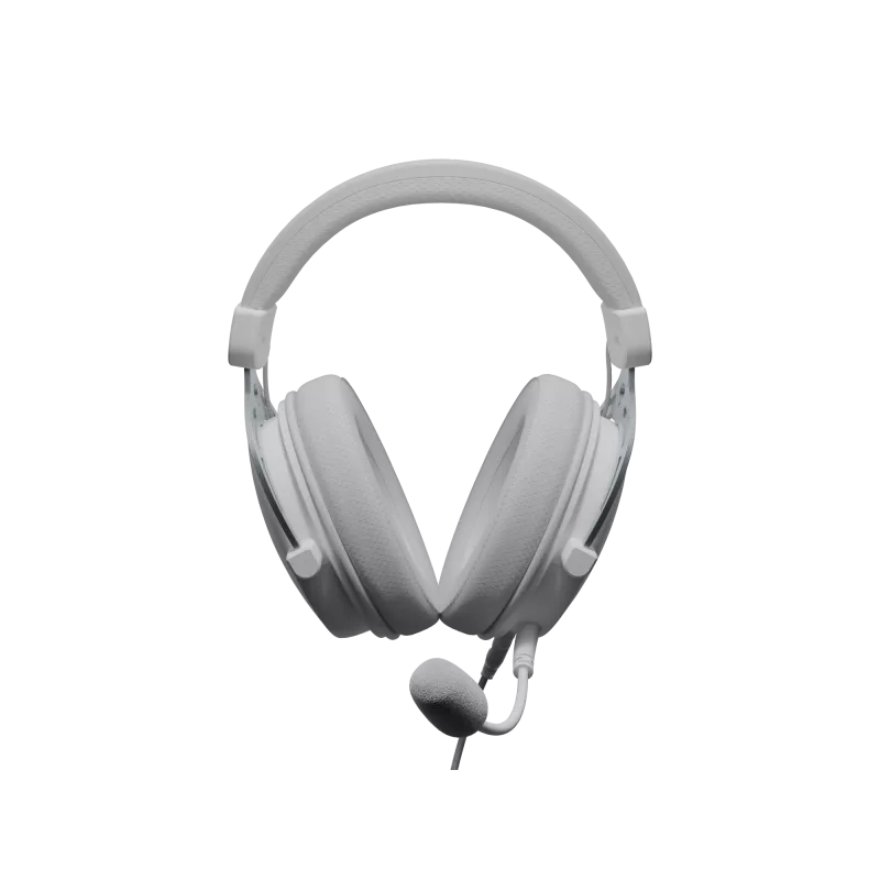 Wired headphones Genesis Toron 531 White with microphone, lightweight on-ear design
