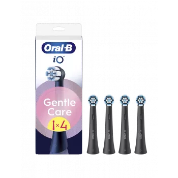 Oral-B iO Gentle Care replacement brush heads, black, 4 pcs