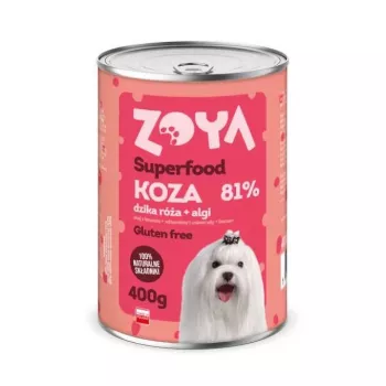 Wet dog food ZOYA Superfood Goat 400 g — complete adult wet feed with goat meat, 400 g can