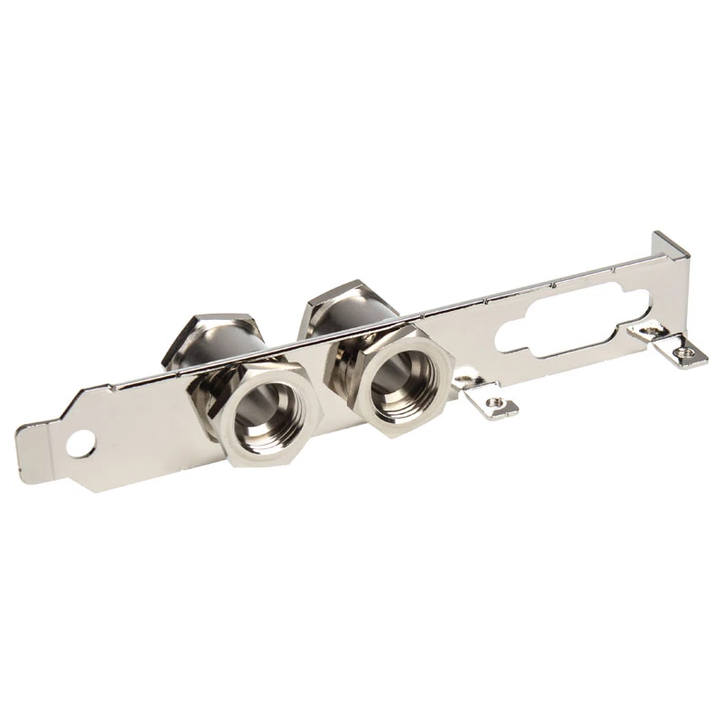 Koolance PCI Slot Bracket with 2 G1/4 inch Grommets - Silver
