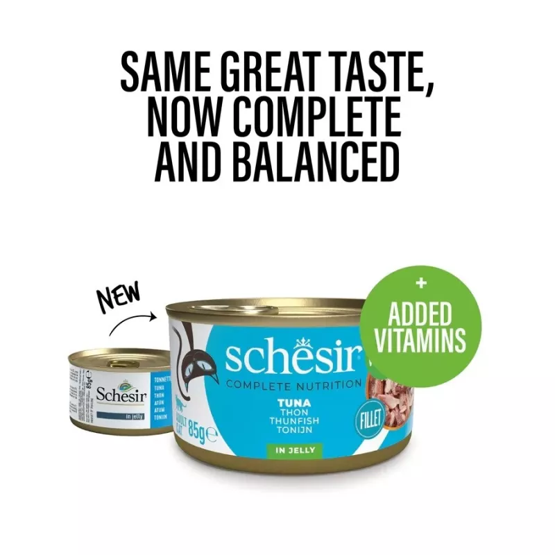 Wet cat food Agras Pet Foods Schesir Tuna in jelly 6×50 g (300 g), single-protein, adult cats, soy- and gluten-free