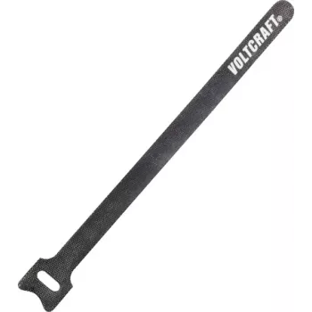 VOLTCRAFT Hook-and-Loop Cable Tie 200mm (L x B) 200 mm x 12 mm Dark-Grey 10 pc(s) (VC-10547725)