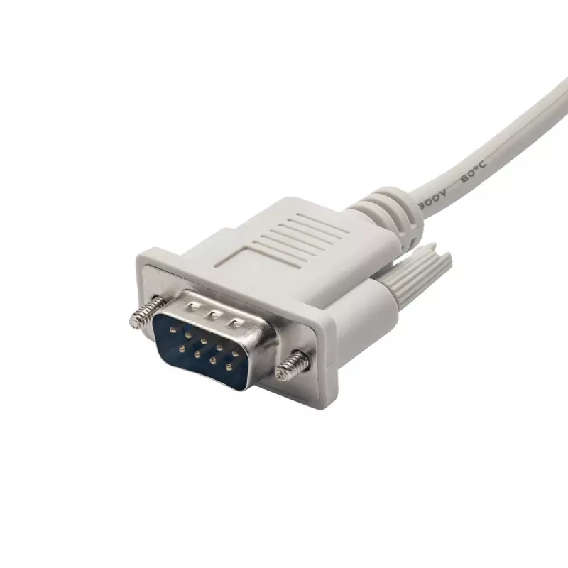 Akyga AK-CO-03 RS-232 Serial Cable, D-Sub 9-pin Male to Male, Straight-Through, 2 m, White