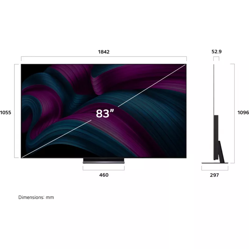 LG OLED evo AI OLED83C5ELA 2.11 m (83 inch) 4K Ultra HD Smart TV Wi-Fi Black