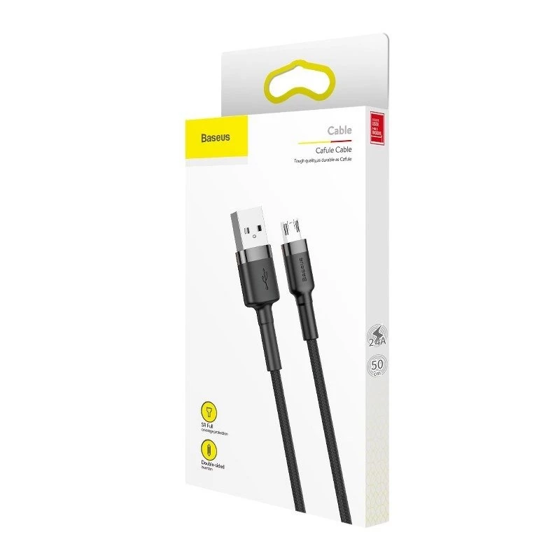 Baseus Cafule 2.4A 1m Micro USB cable (grey/black)