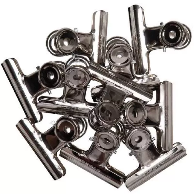 MAUL Letter Clip made from metal, Colour: nickel, Width: 50 mm Clamping Width: 20 mm, self-service packaging (21750-96)