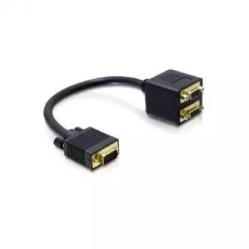 VGA Adapter DeLOCK 65060 Male to 2x Female 0.2m