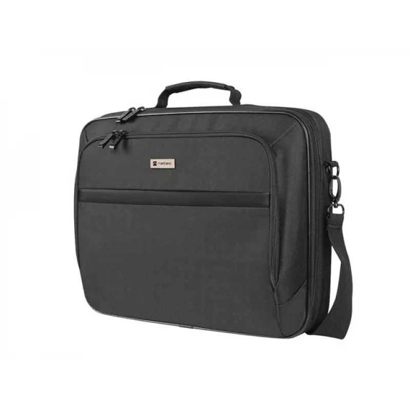 Briefcase NATEC Boxer Lite 39.6 cm (15.6 inch) – polyester, 2 compartments, shoulder strap, 410×305×65 mm, 750 g