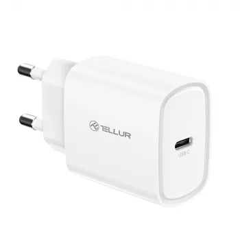 Wall Charger Tellur TLL151421 20W USB-C PD fast charging for phones and tablets