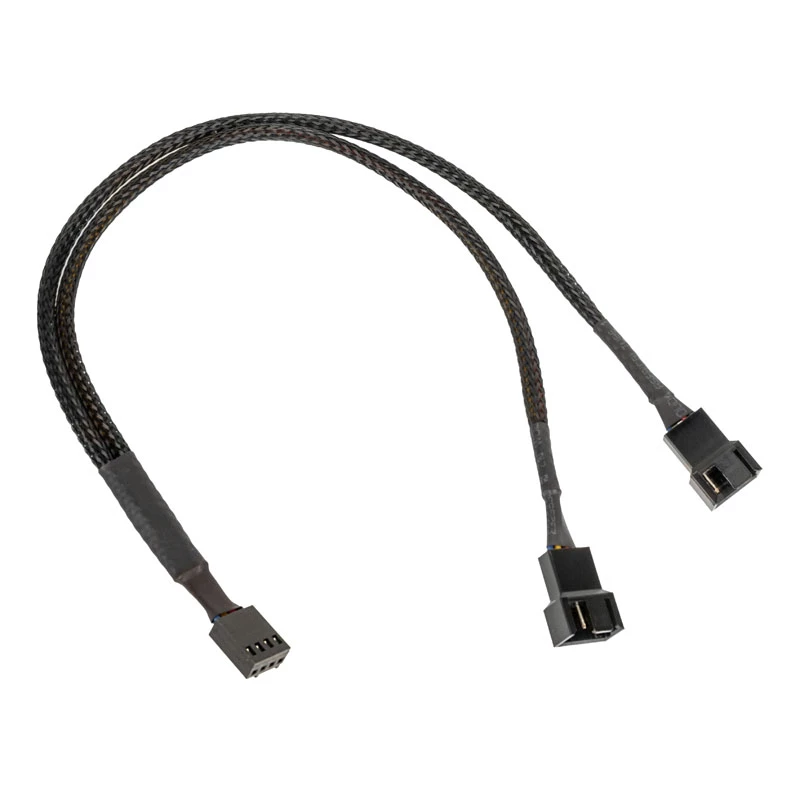 Kolink PWM fan splitter cable 1-to-2, 35 cm braided black, model PGW-AC-KOL-111