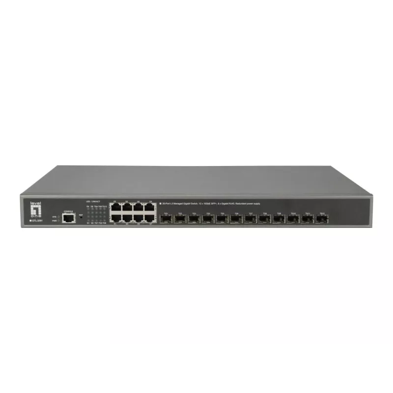 LevelOne GTL-2091 Managed L3 Gigabit Ethernet (10/100/1000) Grey