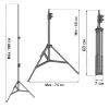 Tripod MACLEAN MC-163 lightweight adjustable-height tripod for cameras and smartphones, compact foldable design